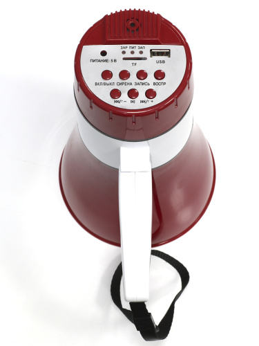 Мегафон ручной TerraSound MG-619U-compact красный фото 2
