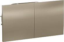 Розетка с заземлением Systeme Electric AtlasDesign 1-м. 2 мод. сдвижная крышка шампань