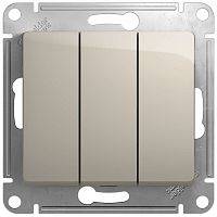 Выключатель без рамки Systeme Electric Glossa 3-кл. молочный