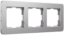 Рамка универсальная Werkel Platinum 3-м. металл алюминий картинка