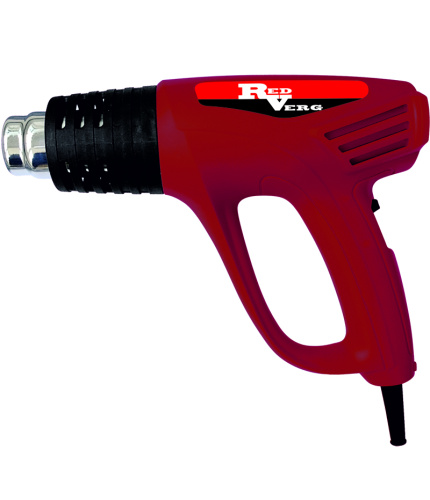Фен строительный Redverg RD-HG200/4 2000Вт/80,80-600гр/480л в мин/4сопла/скребок/кейс