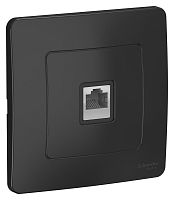 Розетка компьютерная с рамкой Systeme Electric Blanca 1-м. RJ45 5e антрацит
