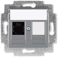 Розетка компьютерная без рамки ABB EPJ Levit 1-м. RJ45 5e сталь ABB — купить по цене от 1&nbsp;596 ₽ | ПрофБезопасность