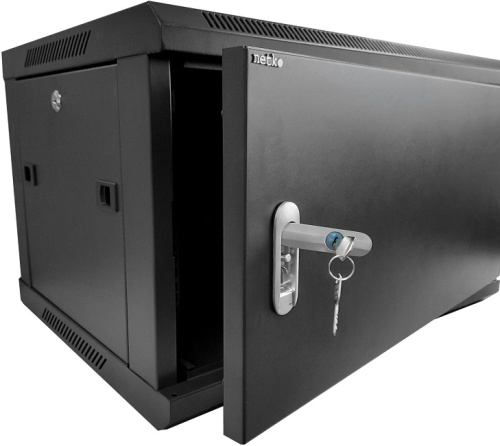 Шкаф настенный 19″ Netko WMA 6U (600х450х370) черный, разобранный фото 4