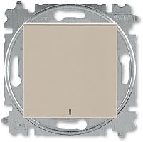 Выключатель с подсветкой без рамки ABB EPJ Levit 1-кл. кофе макиато/белый