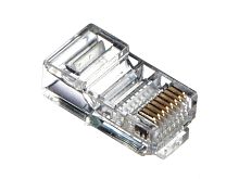 Коннектор RJ45 (8p8c) cat.5е, для одножильного и многожильного кабеля (нож с 3-мя зубцами), 100шт., 