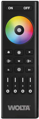 Пульт WOLTA SMART WRC-07/BK для лент RGB, RGBW, RGBW+MIX, 4 зоны IP20 2,4ГГц черный Wolta — купить по цене от 2&nbsp;175 ₽ | ПрофБезопасность