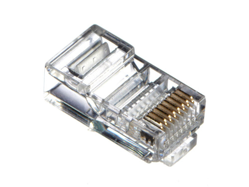 Коннектор RJ45 (8p8c) cat.5е, для одножильного и многожильного кабеля (нож с 3-мя зубцами), 100шт.