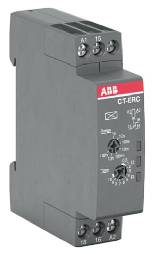 Реле времени на DIN-рейку ABB CT-ERE 7 временных диапазонов 0,05-100ч 12-240В