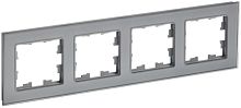 Рамка универсальная IEK Brite РУ-4-2-БрСе 4-м. стекло серый