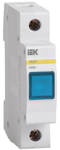 Лампа сигнальная светодиодная на DIN-рейку IEK KARAT ЛС-47М синий