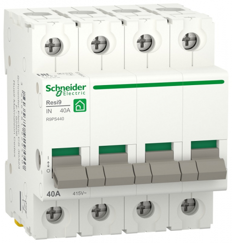 Выключатель нагрузки (мини-рубильник) Schneider Electric Resy9 4п 40А тип AC картинка
