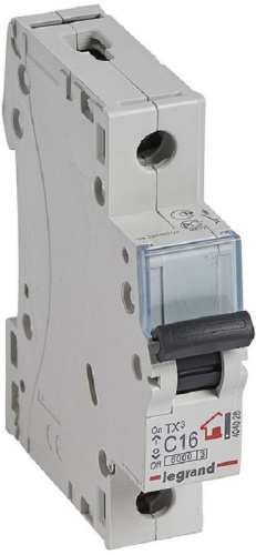 Выключатель автоматический Legrand TX3 6000 1п 16А C 6кА