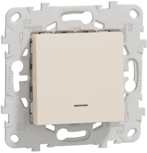 Выключатель с подсветкой без рамки Schneider Electric Unica New 1-кл. бежевый Schneider Electric — купить по цене от 1&nbsp;159 ₽ | ПрофБезопасность