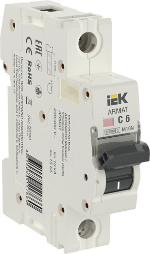 Выключатель автоматический IEK ARMAT M10N 1п 6А C 10кА
