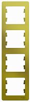 Рамка вертикальная Systeme Electric Glossa 4-м. фисташковый