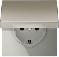 Розетка с заземлением без рамки Jung LS990 metal 1-м. крышка шторки для IP44 сталь Jung — купить по цене от 6&nbsp;503 ₽ | ПрофБезопасность