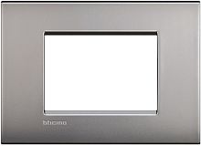 Рамка прямоугольная Legrand BTicino LivingLight 3 мод Матовый никель 
