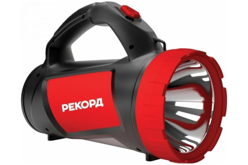 Фонарь аккумуляторный Рекорд PB-2600 220В 3Вт IP20 Черный/красный Рекорд — купить по цене от 1&nbsp;430 ₽ | ПрофБезопасность