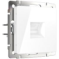 Розетка компьютерная без рамки Werkel 1-м. RJ45 5e белый глянцевый