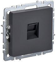 Розетка компьютерная без рамки IEK Brite РК10-БрГ 1-м. RJ45 5e графит