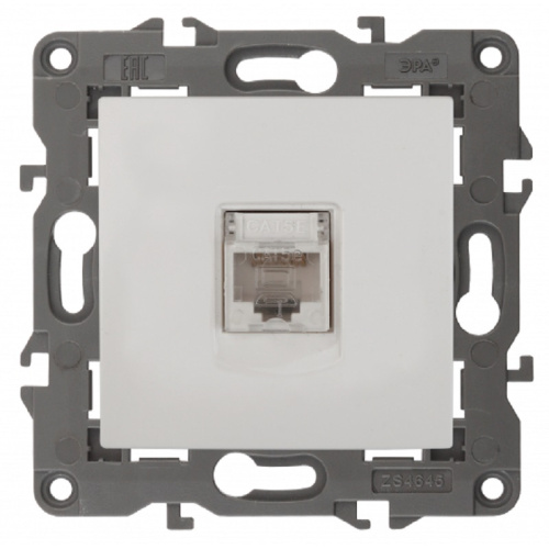 Розетка компьютерная без рамки Эра Elegance 1-м. RJ45 5e белый, Эра, купить, цена, доставка, безопасность Розетка компьютерная без рамки Эра Elegance 1-м. RJ45 5e белый Эра — купить по цене от 585 ₽ | ПрофБезопасность