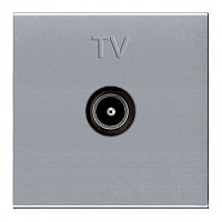 Розетка TV Оконечная без рамки ABB Niessen Zenit 1-м. 2 мод. N2250.7 PL серебро картинка
