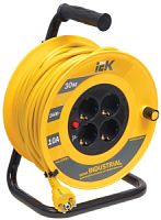 Удлинитель на катушке с заземлением IEK Industrial 4х30м 10А 2200Вт IP20