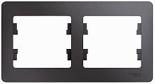 Рамка горизонтальная Systeme Electric Glossa 2-м. графит