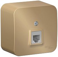 Розетка телефонная накладная Systeme Electric Blanca 1-м. RJ11 титан