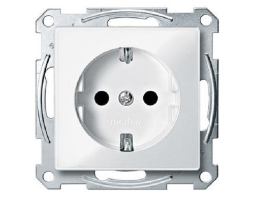 Розетка с заземлением без рамки Schneider Electric Merten System M 1-м 16А белый Schneider Electric — купить по цене от 475 ₽ | ПрофБезопасность фото 2