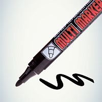Маркер перманентный Crown MULTI MARKER, черный пулевидный 3мм