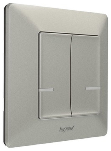 Умный выключатель беспроводной Valena Life Netatmo 2-кл. IP20 алюминий Legrand — купить по цене от 6&nbsp;123 ₽ | ПрофБезопасность