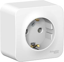 Розетка с заземлением накладная Systeme Electric Blanca 1-м. белый