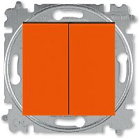 Переключатель без рамки ABB EPJ Levit 2-кл. проходной оранжевый/дымчатый чёрный