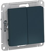 Выключатель без рамки Systeme Electric AtlasDesign 2-кл. изумруд
