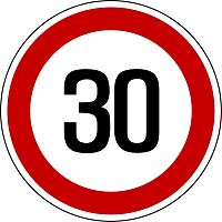 Дорожный знак 3.24 - Ограничение максимальной скорости 30 км/ч картинка