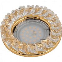 Светильник встраиваемый Fametto/Peonia DLS-P121 GU5.3 GOLD/CLEAR 55мм/50Вт Fametto — купить по цене от 364 ₽ | ПрофБезопасность