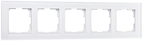 Рамка универсальная Werkel Favorit 5-м. стекло белый матовый картинка