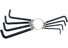 Набор ключей имбусовых TORX Sparta 9шт:T10,15,20,25,27,30,40,45,50, оксидированные, на кольце	