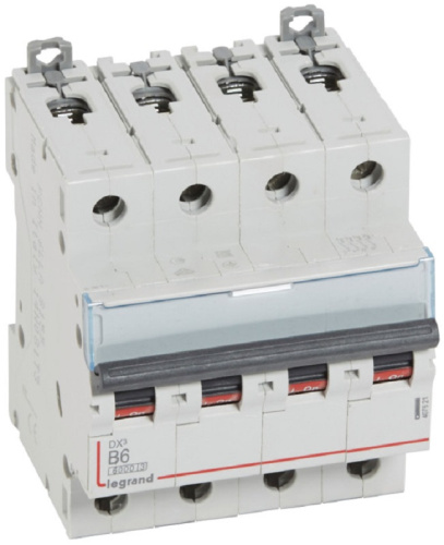 Выключатель автоматический Legrand DX3-E 6000 4п 6А B 10кА