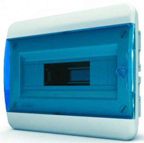 Бокс пластиковый Tekfor ЩРВ-П-12 BVS 40-12-1 (240х290х102мм) IP41 синяя дверца