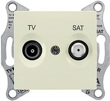 Розетка TV+SAT Оконечная без рамки Schneider Electric Sedna 1-м. бежевый Schneider Electric — купить по цене от 1&nbsp;232 ₽ | ПрофБезопасность