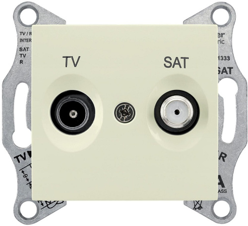 Розетка TV+SAT Оконечная без рамки Schneider Electric Sedna 1-м. бежевый Schneider Electric — купить по цене от 1&nbsp;232 ₽ | ПрофБезопасность