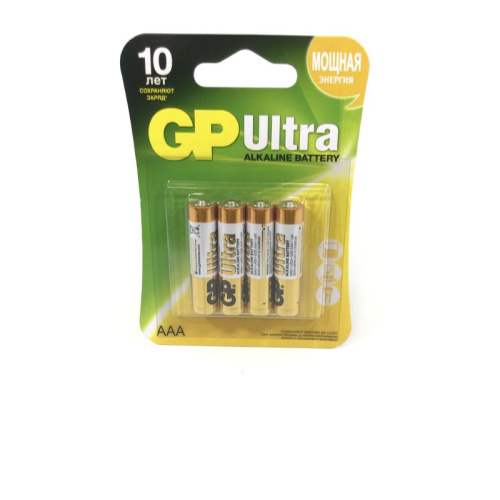 Элемент питания GP LR03 Ultra 24AUP 2CR4 4шт (упак) AAA (батарейка) фото 2