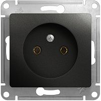 Розетка без заземления без рамки Systeme Electric Glossa 1-м. антрацит