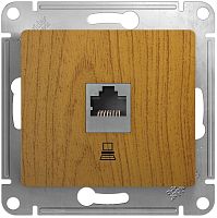 Розетка компьютерная без рамки Systeme Electric Glossa 1-м. RJ45 5e дерево