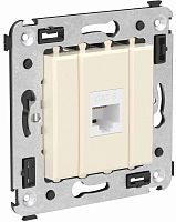 Розетка компьютерная без рамки DKC Avanti 1-м. RJ45 6е ванильная дымка