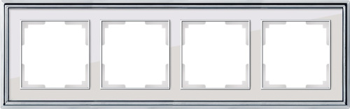 Рамка универсальная Werkel Palacio Classic 4-м. металл хром/белый, Werkel, купить, цена, доставка, безопасность фото 2 Рамка универсальная Werkel Palacio Classic 4-м. металл хром/белый Werkel — купить по цене от 2 820 ₽ | ПрофБезопасность фото 2