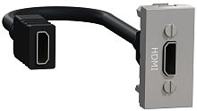 Розетка HDMI без рамки Schneider Electric Unica Modular 1-м. 1 мод. алюминий Schneider Electric — купить по цене от 4&nbsp;080 ₽ | ПрофБезопасность